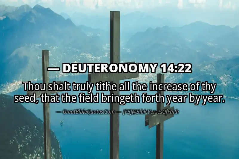 Bible verse: DEUTERONOMY 14:22 Image