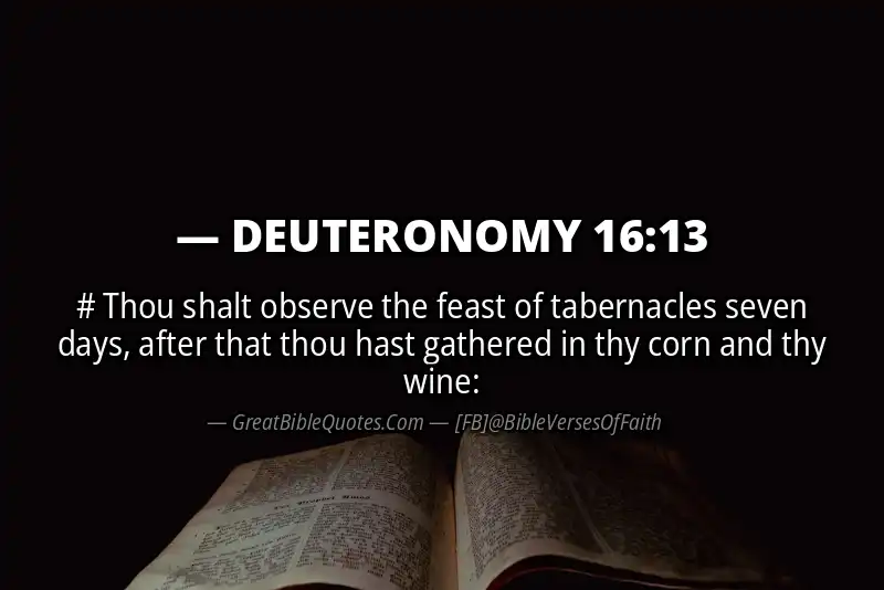 DEUTERONOMY 16:13 Verse Image