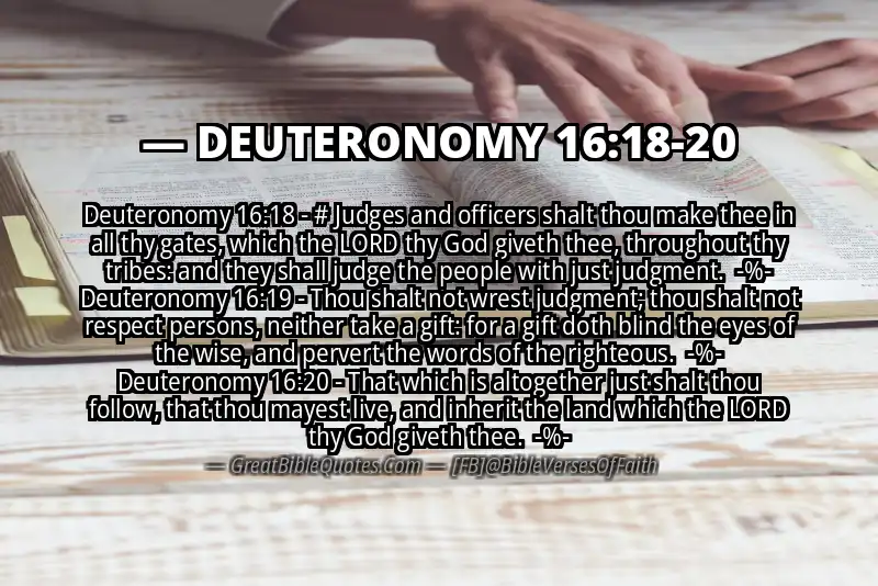 Image for DEUTERONOMY 16:18-20 Bible verse
