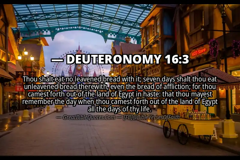 DEUTERONOMY 16:3 Verse