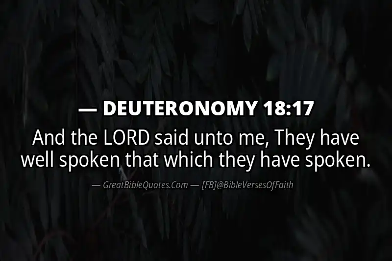 DEUTERONOMY 18:17 Verse Image