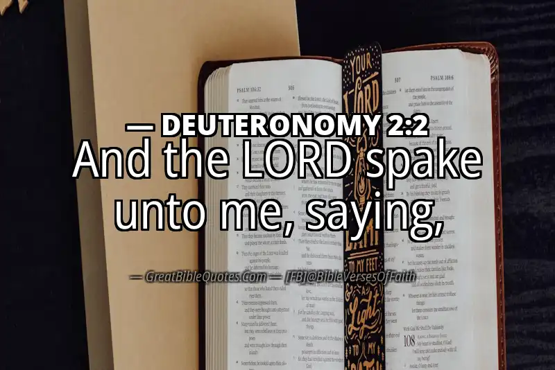 Bible verse: DEUTERONOMY 2:2 Image