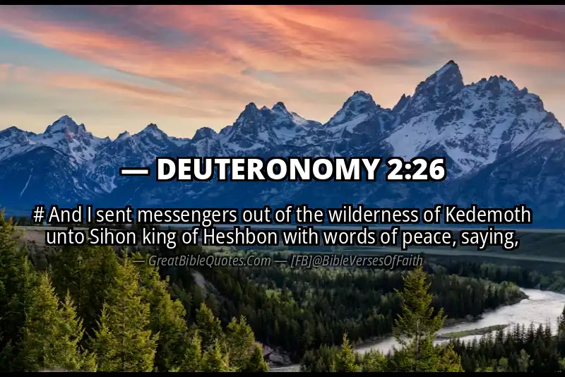 Bible verse: DEUTERONOMY 2:26 Image