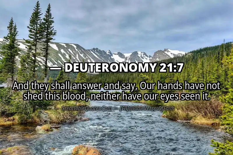DEUTERONOMY 21:7 Verse