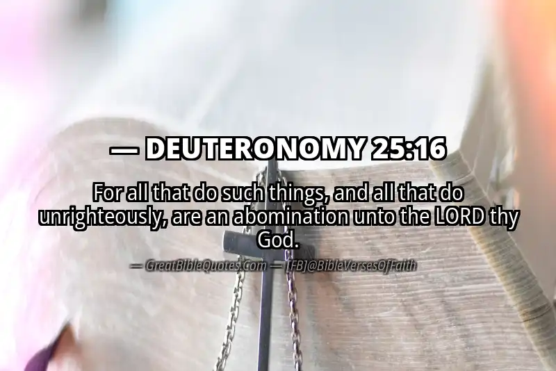 DEUTERONOMY 25:16 Verse