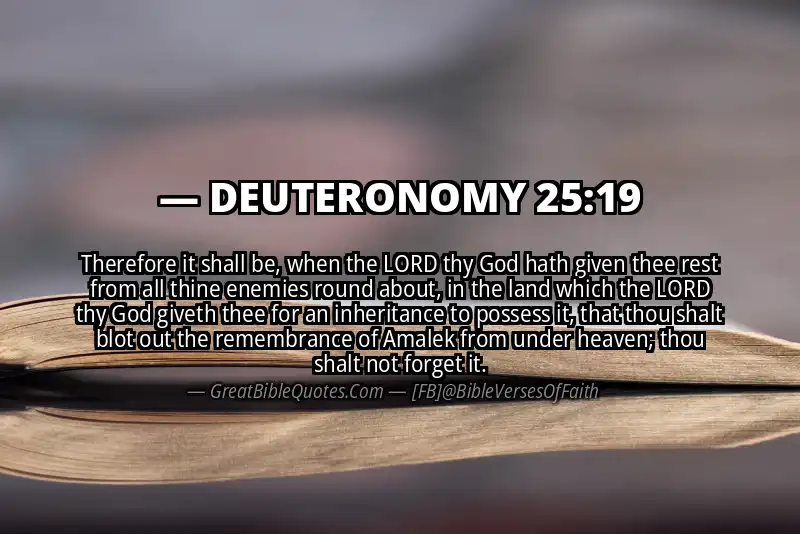 DEUTERONOMY 25:19 Verse