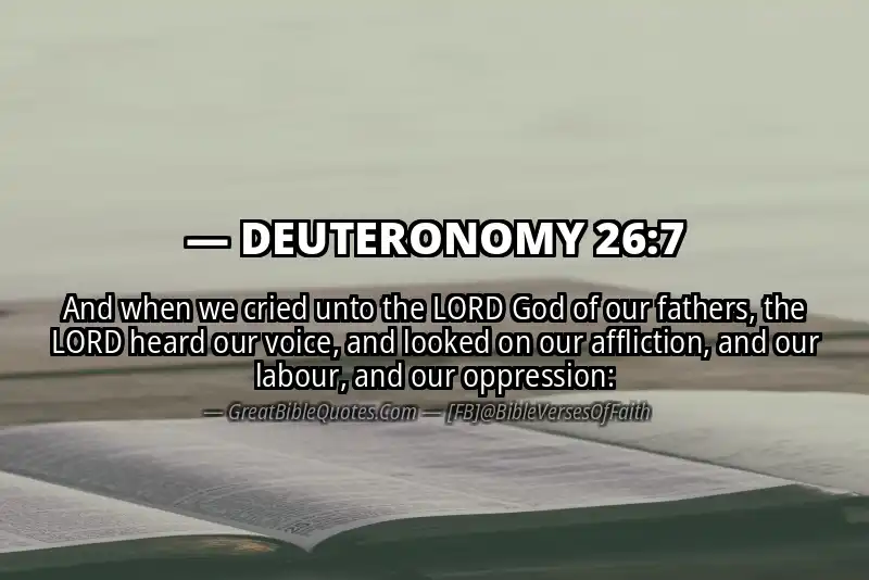 DEUTERONOMY 26:7 Verse