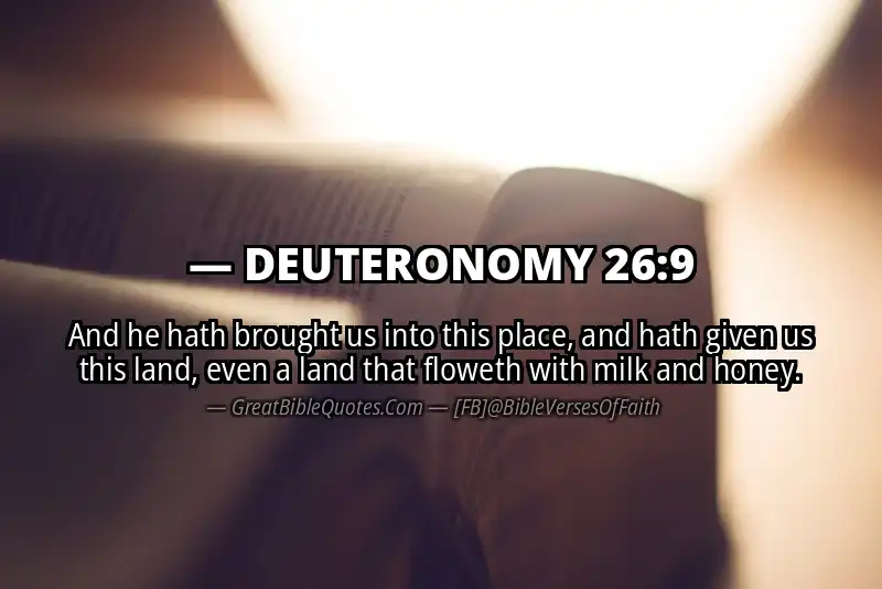 DEUTERONOMY 26:9 Verse