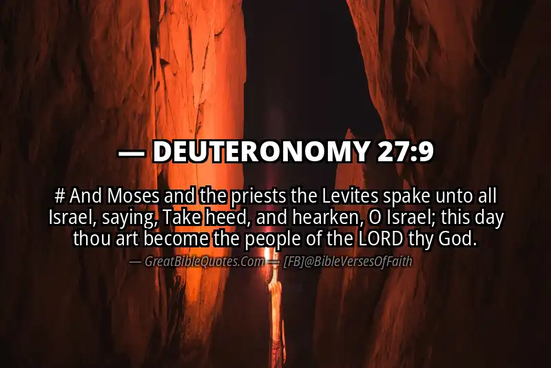 DEUTERONOMY 27:9 Verse