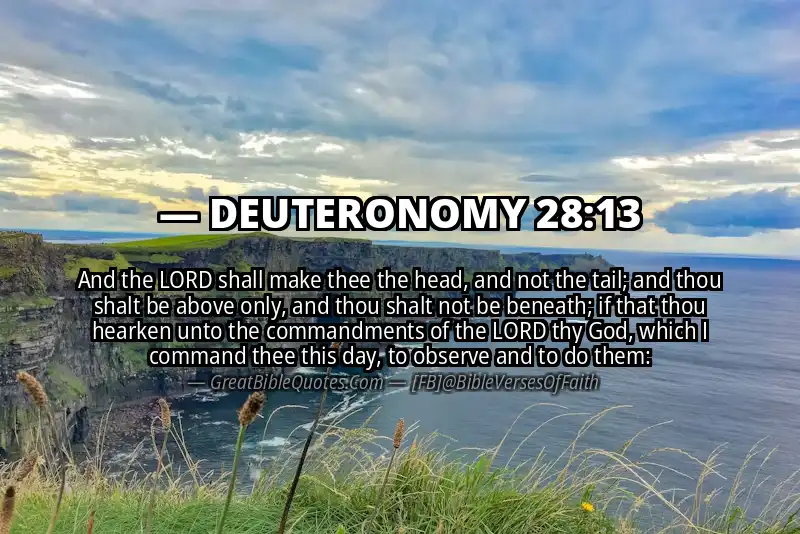 DEUTERONOMY 28:13 Verse