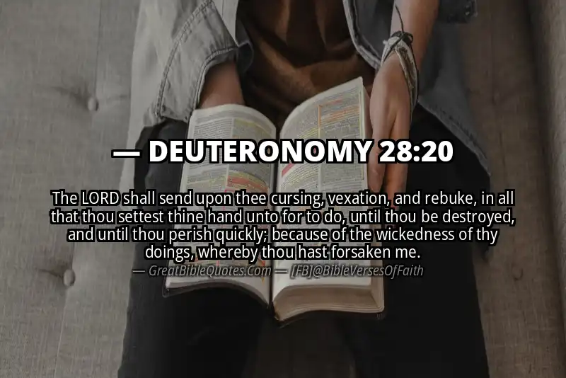 DEUTERONOMY 28:20 Verse