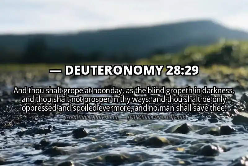 DEUTERONOMY 28:29 Verse