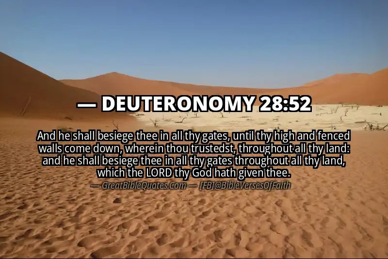 DEUTERONOMY 28:52 Verse