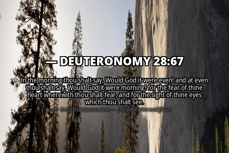 DEUTERONOMY 28:67 Verse
