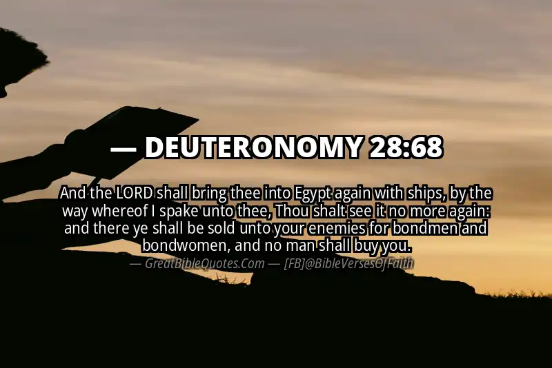 DEUTERONOMY 28:68 Verse