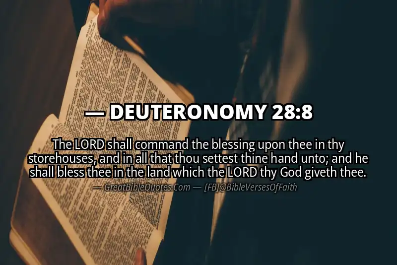 DEUTERONOMY 28:8 Verse