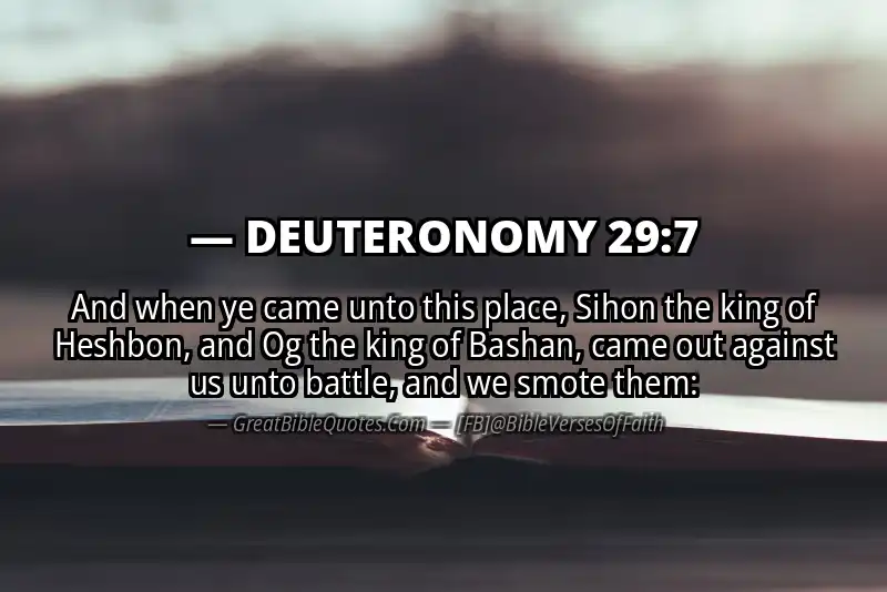 DEUTERONOMY 29:7 Verse