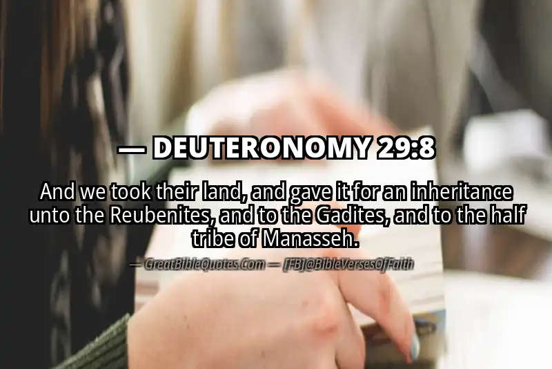 DEUTERONOMY 29:8 Verse