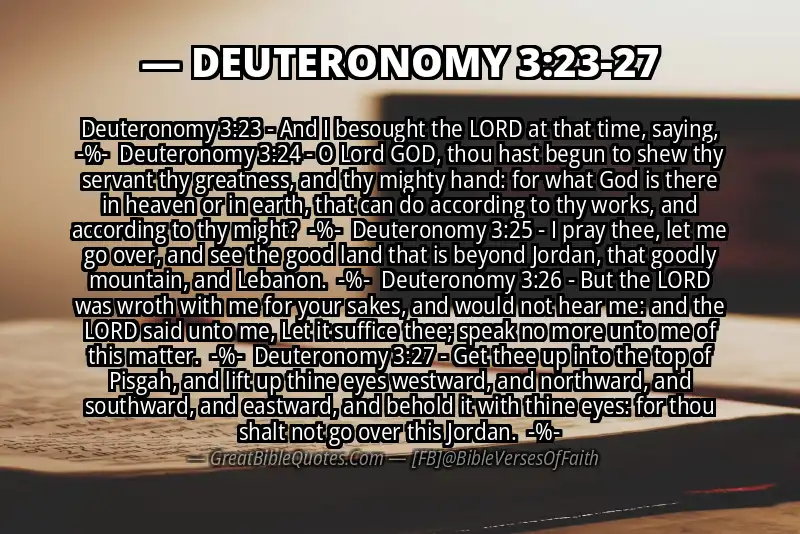 Image for DEUTERONOMY 3:23-27 Bible verse