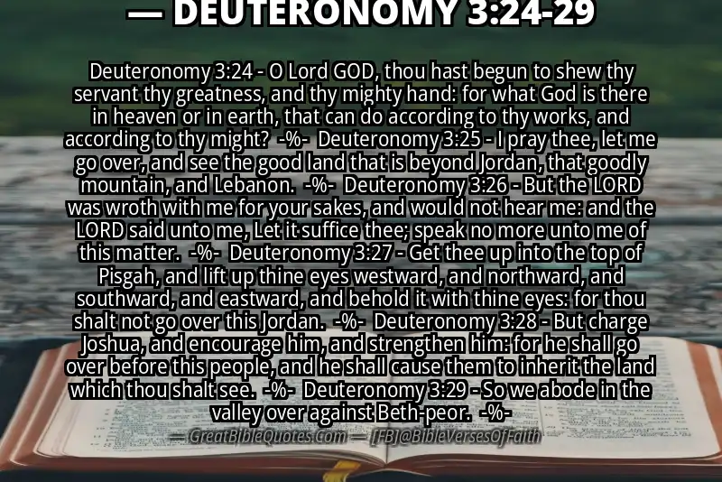 Image for DEUTERONOMY 3:24-29 Bible verse