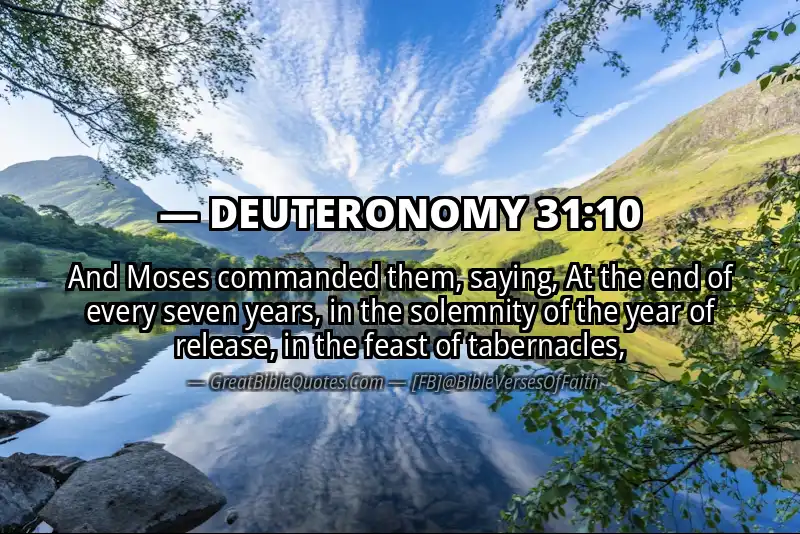 Bible verse: DEUTERONOMY 31:10 Image
