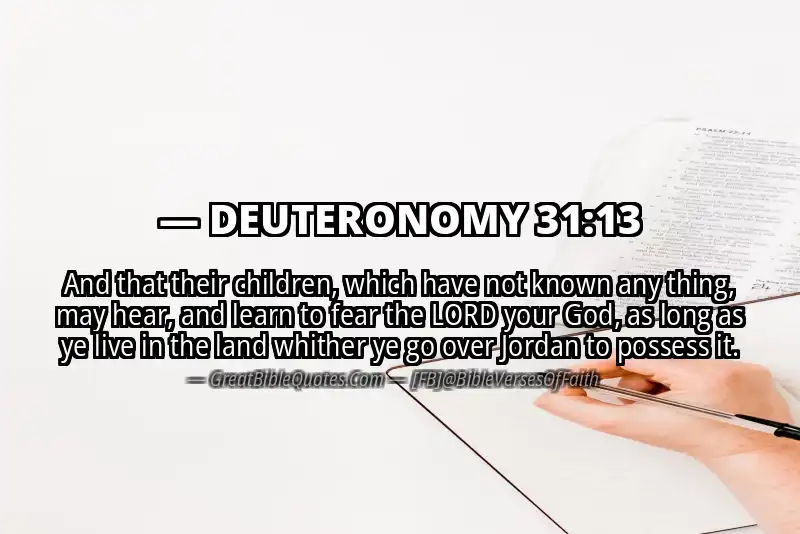DEUTERONOMY 31:13 Verse