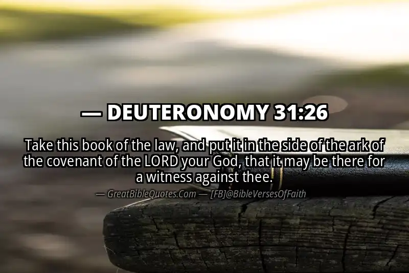 DEUTERONOMY 31:26 Verse