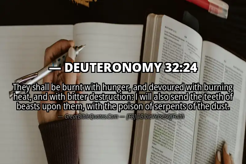 DEUTERONOMY 32:24 Verse Image