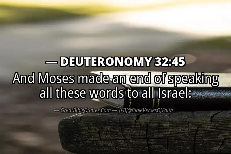 DEUTERONOMY 32:45 Verse