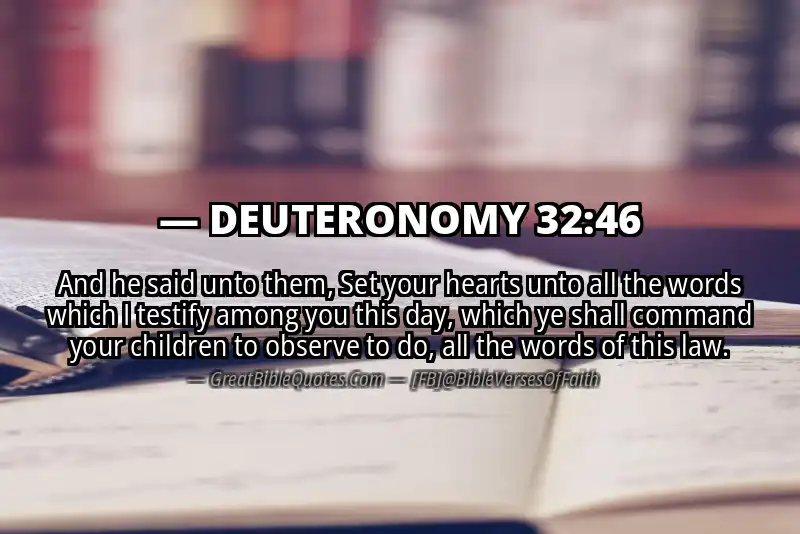 DEUTERONOMY 32:46 Verse