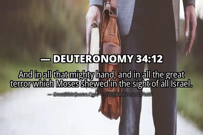 Bible verse: DEUTERONOMY 34:12 Image