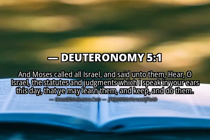 Bible verse: DEUTERONOMY 5:1 Image