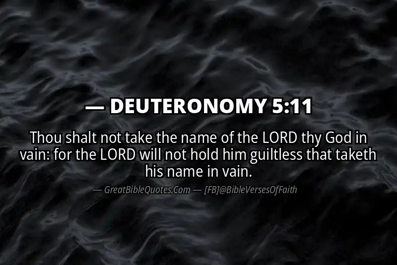 DEUTERONOMY 5:11 Verse