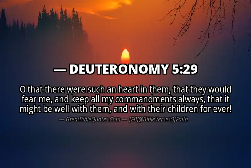 Bible verse: DEUTERONOMY 5:29 Image
