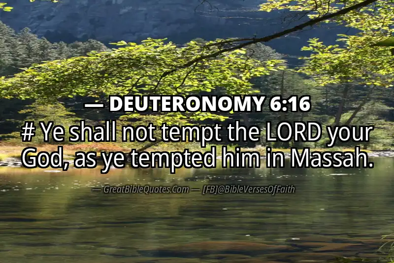 Bible verse: DEUTERONOMY 6:16 Image