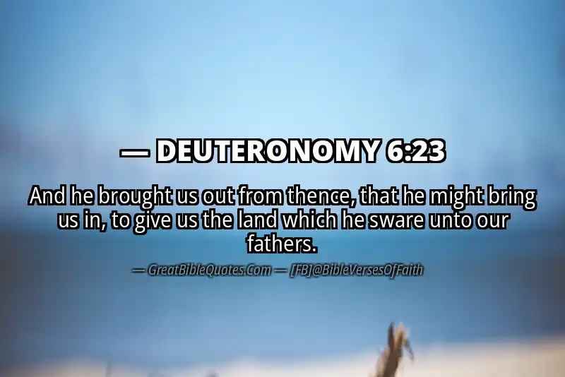 DEUTERONOMY 6:23 Verse