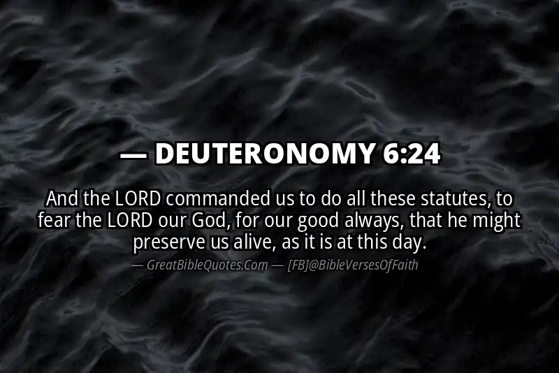 DEUTERONOMY 6:24 Verse