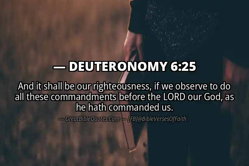 DEUTERONOMY 6:25 Verse Image