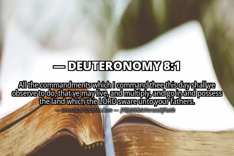 Bible verse: DEUTERONOMY 8:1 Image