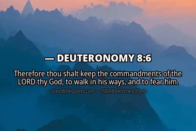 DEUTERONOMY 8:6 Verse