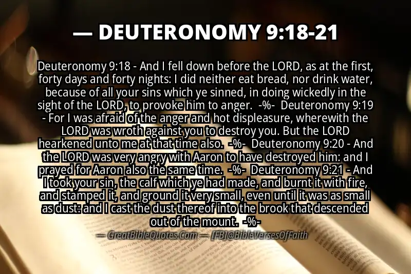 Image for DEUTERONOMY 9:18-21 Bible verse
