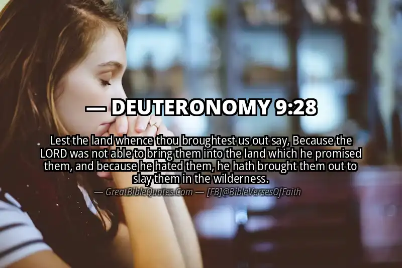 DEUTERONOMY 9:28 Verse