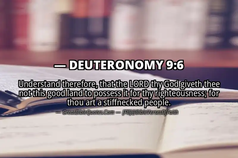 Image for DEUTERONOMY 9:6 Bible verse
