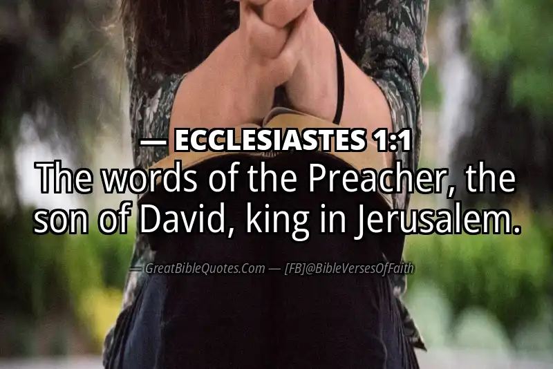 Bible verse: ECCLESIASTES 1:1 Image
