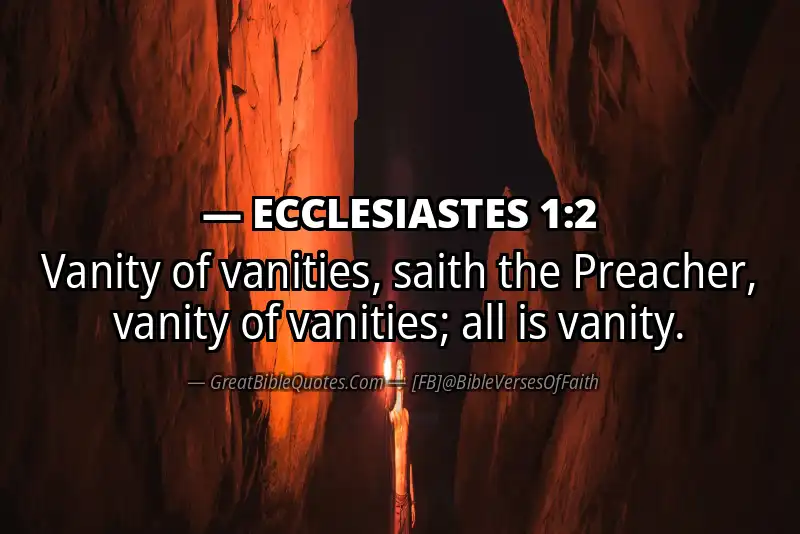Bible verse: ECCLESIASTES 1:2 Image