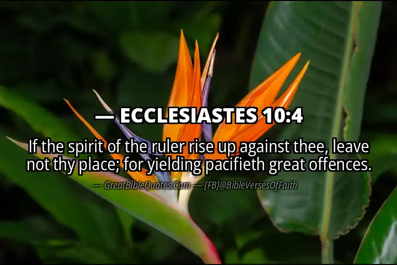 ECCLESIASTES 10:4 Verse Image