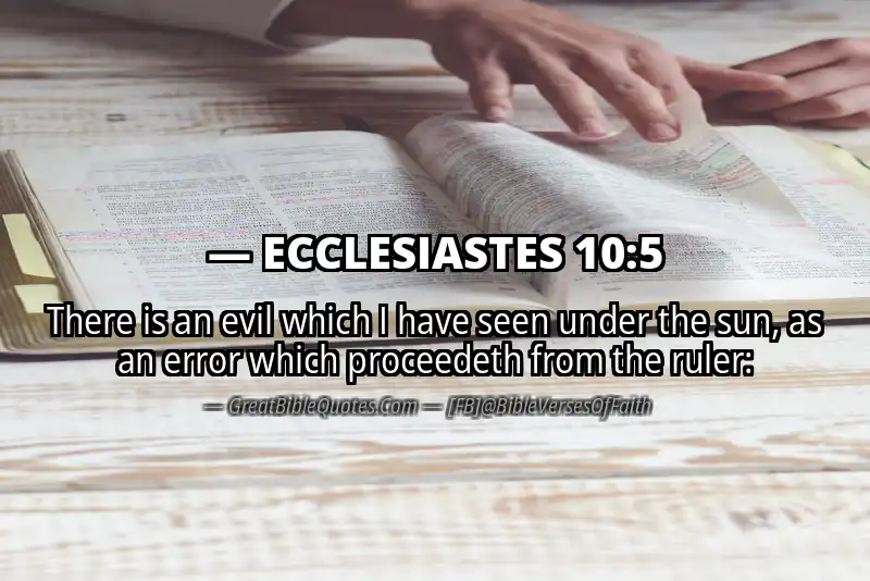 ECCLESIASTES 10:5 Verse