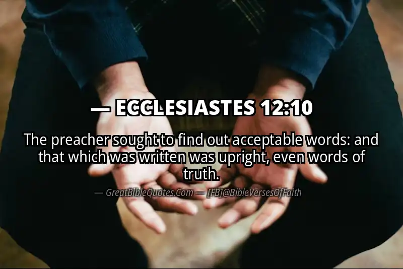 Bible verse: ECCLESIASTES 12:10 Image