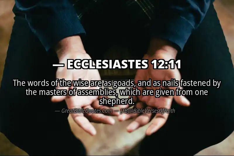 Bible verse: ECCLESIASTES 12:11 Image
