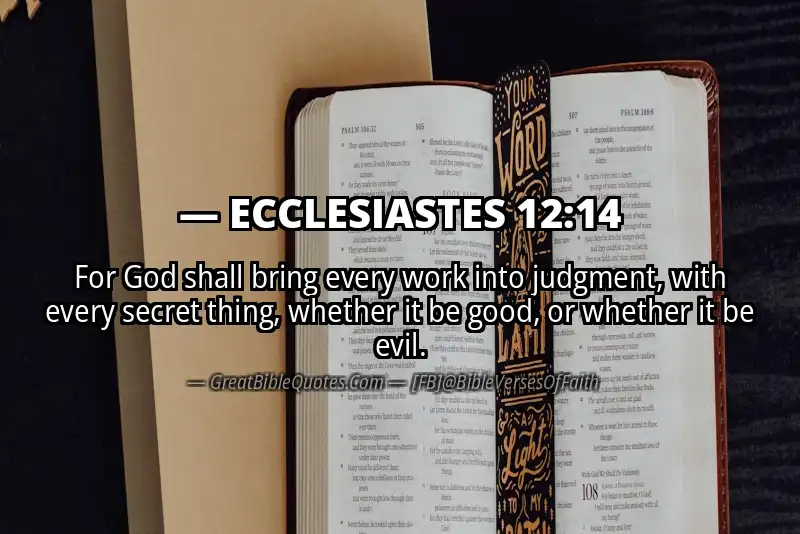 Bible verse: ECCLESIASTES 12:14 Image